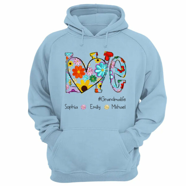 Love Grandmalife Spring Floral And Grandkids Mother's Day T-Shirt - Image 12