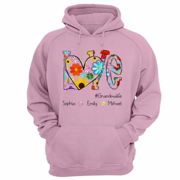 Love Grandmalife Spring Floral And Grandkids Mother's Day T-Shirt - Image 13