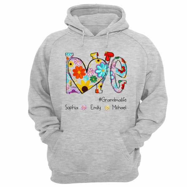 Love Grandmalife Spring Floral And Grandkids Mother's Day T-Shirt - Image 11