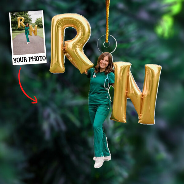 Love Nurse Life Customized Your Photo Ornament - Personalized Custom Photo Mica Ornament - Nurse's Day, Appreciation, Christmas Gift For Nurse - Image 3