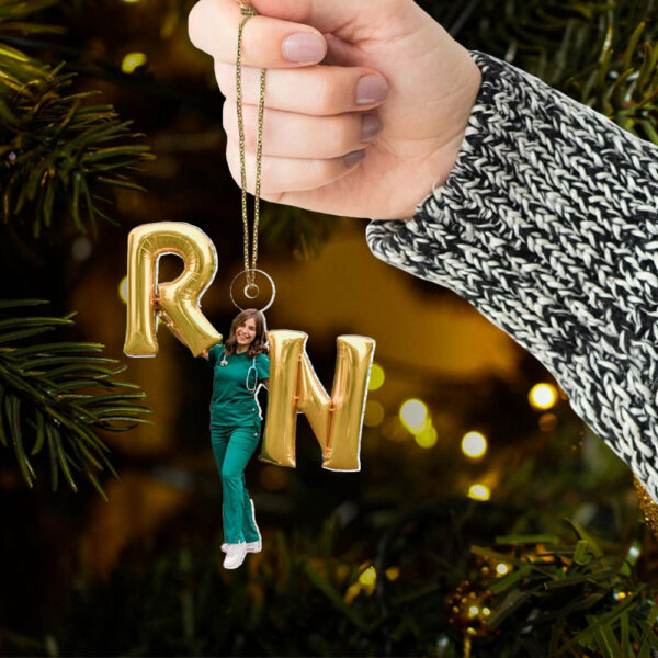 Love Nurse Life Customized Your Photo Ornament - Personalized Custom Photo Mica Ornament - Nurse's Day, Appreciation, Christmas Gift For Nurse - Image 4