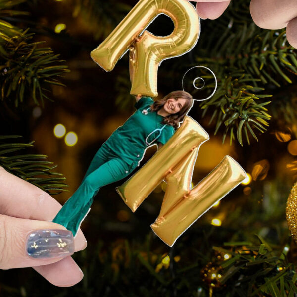 Love Nurse Life Customized Your Photo Ornament - Personalized Custom Photo Mica Ornament - Nurse's Day, Appreciation, Christmas Gift For Nurse - Image 5