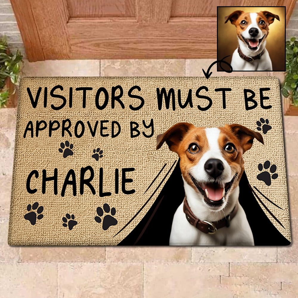 Lovely Funny House Gifts For Pet Lovers - Custom Pet Photos - Personalized Doormat NA04