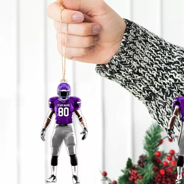 Luxury Ornament American Football Personalized Ornament Gift For Football Player Football Lovers K1702 - Image 4