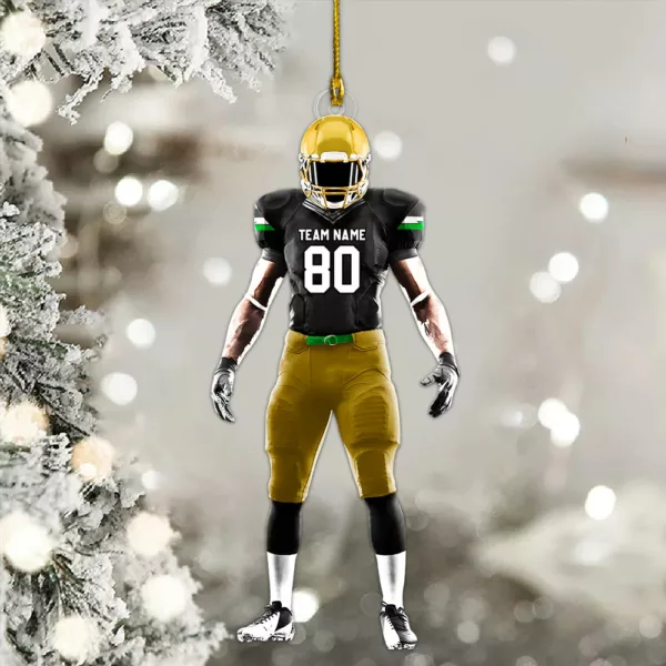 Luxury Ornament American Football Personalized Ornament Gift For Football Player Football Lovers K1702 - Image 3