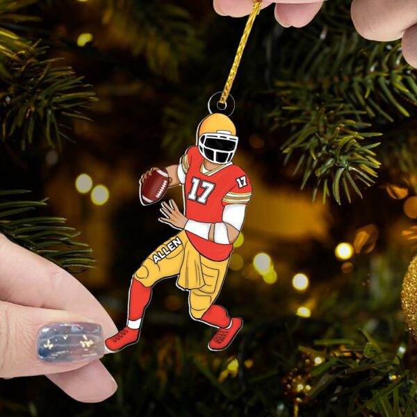 Luxury Ornament American Football Personalized Ornament Gift For Football Player Football Lovers - Image 6