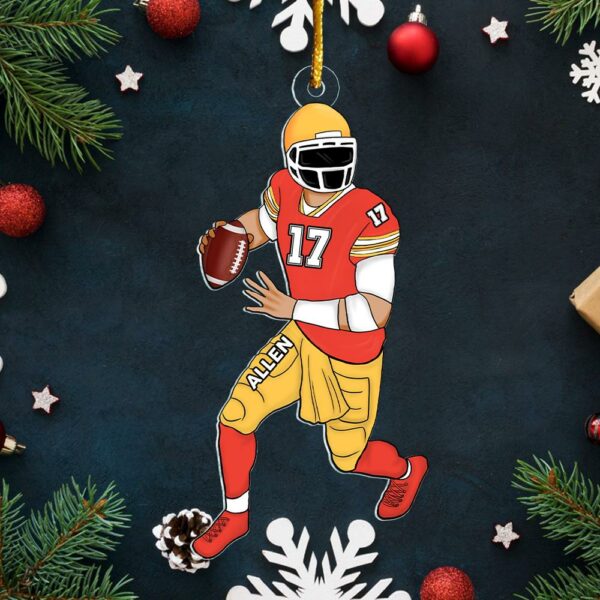 Luxury Ornament American Football Personalized Ornament Gift For Football Player Football Lovers - Image 3