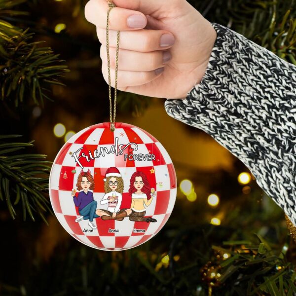 Luxury Ornament Besties Forever - Personalized Acrylic Ornament Christmas Gift For Best Friends, BFF, Sisters - Image 5