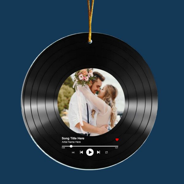 Luxury Ornament First Christmas Married - Married Photo Ornament - First Christmas Married Gift Vr2 - Image 5