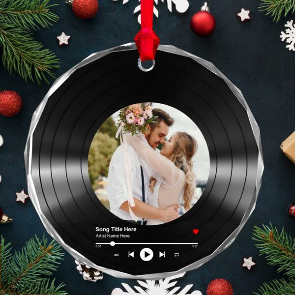 Luxury Ornament First Christmas Married - Married Photo Ornament - First Christmas Married Gift Vr2 - Image 4