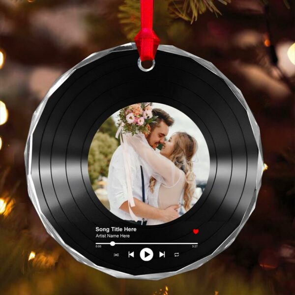 Luxury Ornament First Christmas Married - Married Photo Ornament - First Christmas Married Gift Vr2 - Image 3