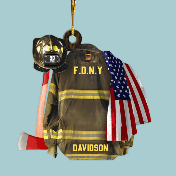 Luxury Personalized Ornament Gifts For Firefighter - Custom Ornaments Gift For Fireman - Image 4