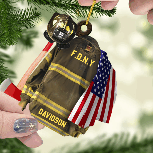 Luxury Personalized Ornament Gifts For Firefighter - Custom Ornaments Gift For Fireman - Image 6