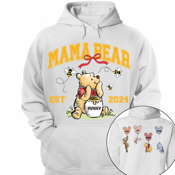 Mama Bear - New Mom Shirt - Mother's Day - Custom Nickname and Kid T1807 - Image 10