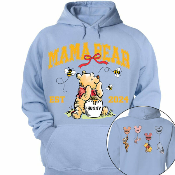 Mama Bear - New Mom Shirt - Mother's Day - Custom Nickname and Kid T1807 - Image 13