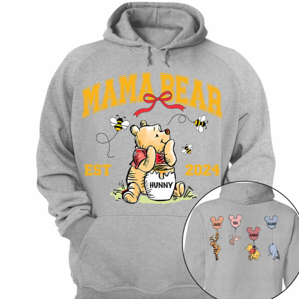 Mama Bear - New Mom Shirt - Mother's Day - Custom Nickname and Kid T1807 - Image 12