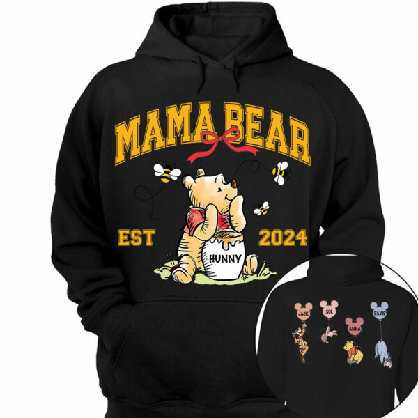 Mama Bear - New Mom Shirt - Mother's Day - Custom Nickname and Kid T1807 - Image 11