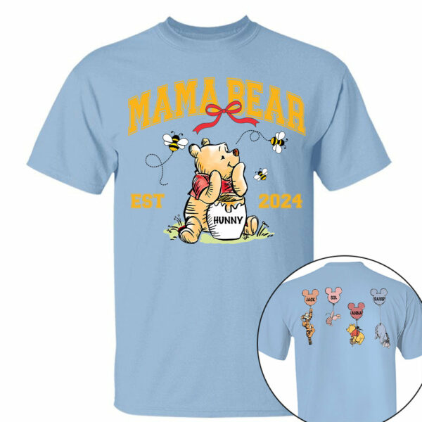 Mama Bear - New Mom Shirt - Mother's Day - Custom Nickname and Kid T1807 - Image 6