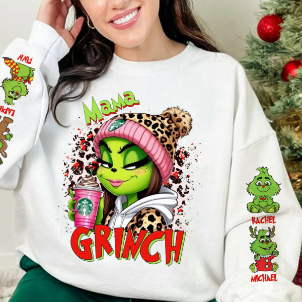 Mama Christmas Hoodie Personalized With Babies And Names - Personalized Shirt For Mom - Image 6