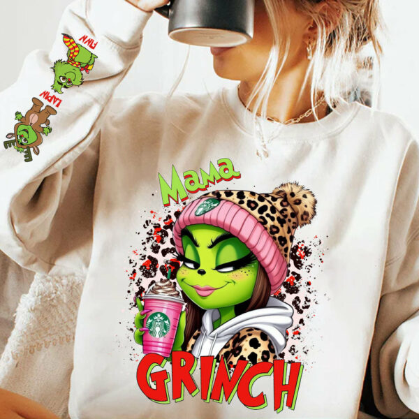 Mama Christmas Hoodie Personalized With Babies And Names - Personalized Shirt For Mom - Image 2