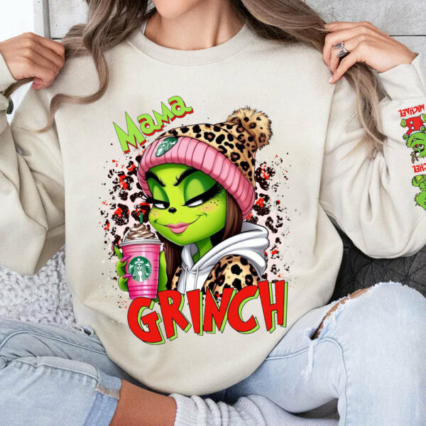 Mama Christmas Hoodie Personalized With Babies And Names - Personalized Shirt For Mom - Image 3