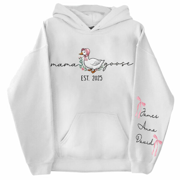 Mama Goose, Mama Silly Goose - Personalized Vintage Mama Goose Shirt - Image 4
