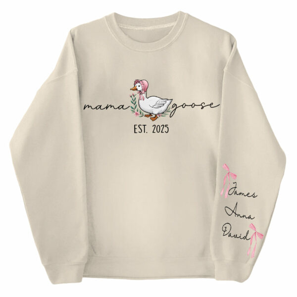 Mama Goose, Mama Silly Goose - Personalized Vintage Mama Goose Shirt - Image 5