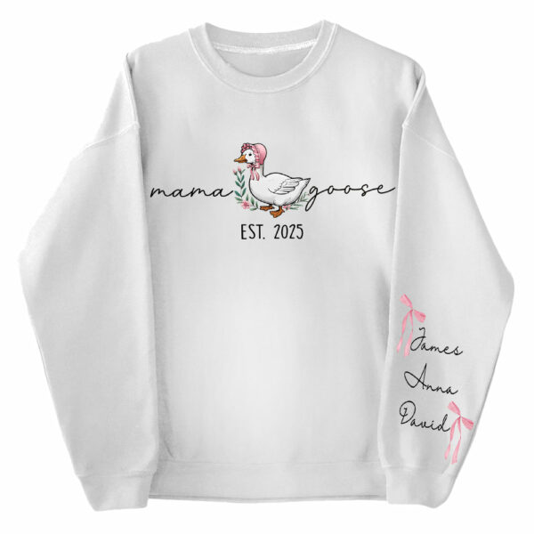 Mama Goose, Mama Silly Goose - Personalized Vintage Mama Goose Shirt - Image 3