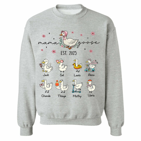 Mama Goose, Mama Silly Goose Shirt - Personalized Vintage Mama Goose Shirt Tu24 - Image 7