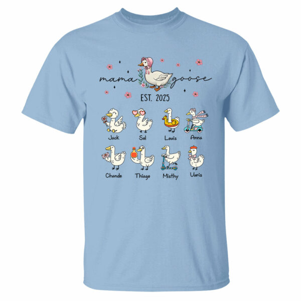 Mama Goose, Mama Silly Goose Shirt - Personalized Vintage Mama Goose Shirt Tu24 - Image 5