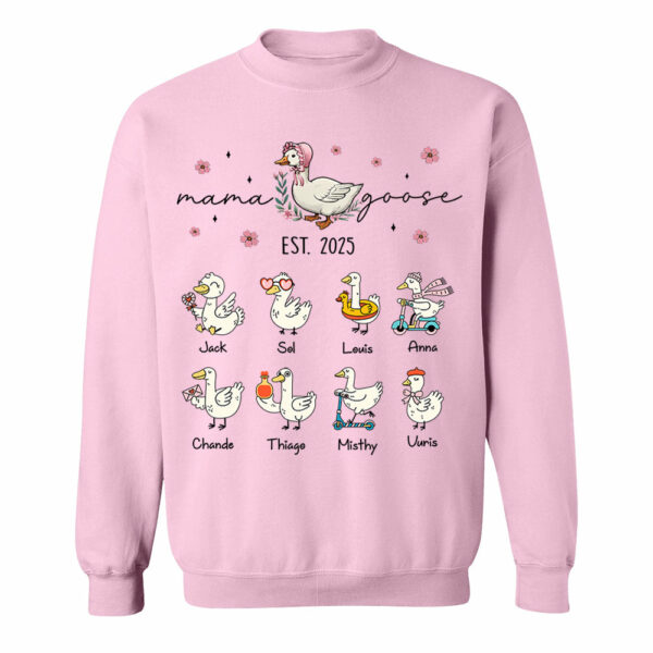 Mama Goose, Mama Silly Goose Shirt - Personalized Vintage Mama Goose Shirt Tu24 - Image 9