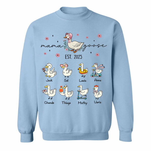 Mama Goose, Mama Silly Goose Shirt - Personalized Vintage Mama Goose Shirt Tu24 - Image 8
