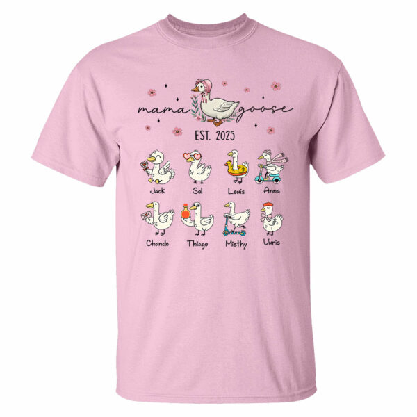 Mama Goose, Mama Silly Goose Shirt - Personalized Vintage Mama Goose Shirt Tu24 - Image 4