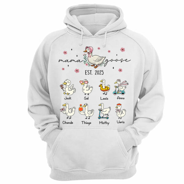 Mama Goose, Mama Silly Goose Shirt - Personalized Vintage Mama Goose Shirt Tu24 - Image 10