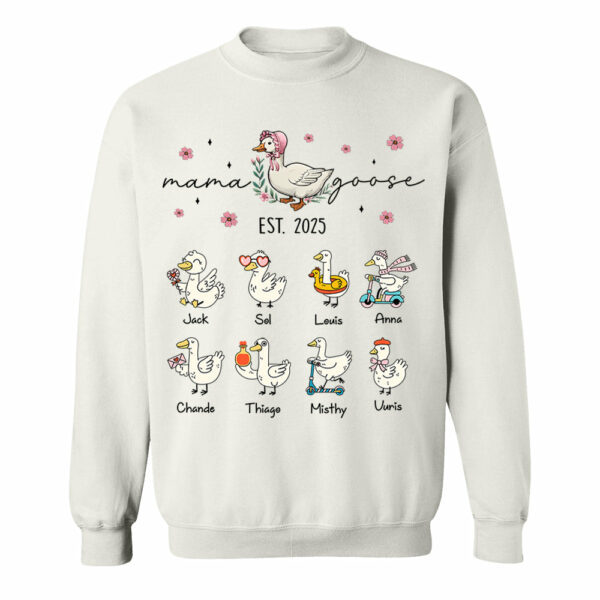 Mama Goose, Mama Silly Goose Shirt - Personalized Vintage Mama Goose Shirt Tu24 - Image 6