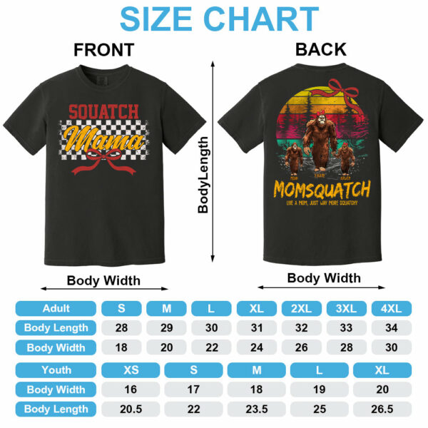 Mamasquatch, Like A Grandma, Just Way More Squatchy - Custom Nickname and Kid - Personalized Vintage Shirt T1807 - Image 11