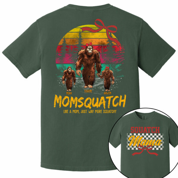 Mamasquatch, Like A Grandma, Just Way More Squatchy - Custom Nickname and Kid - Personalized Vintage Shirt T1807 - Image 8
