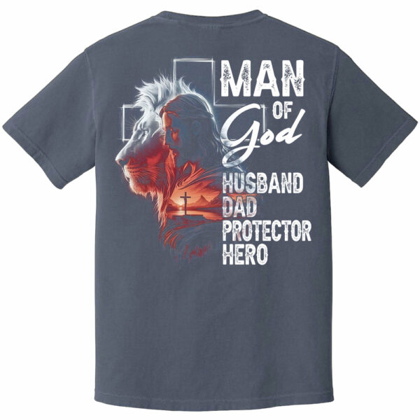 Man Of God Husband Dad Protector Hero, Personalized Shirt Gift For Dad, Father's Day Gift Do98 - Image 11