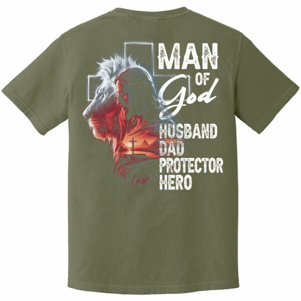Man Of God Husband Dad Protector Hero, Personalized Shirt Gift For Dad, Father's Day Gift Do98 - Image 13