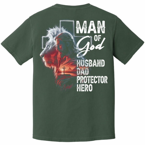 Man Of God Husband Dad Protector Hero, Personalized Shirt Gift For Dad, Father's Day Gift Do98 - Image 10