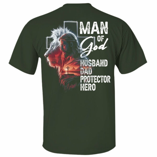 Man Of God Husband Dad Protector Hero, Personalized Shirt Gift For Dad, Father's Day Gift Do98 - Image 8