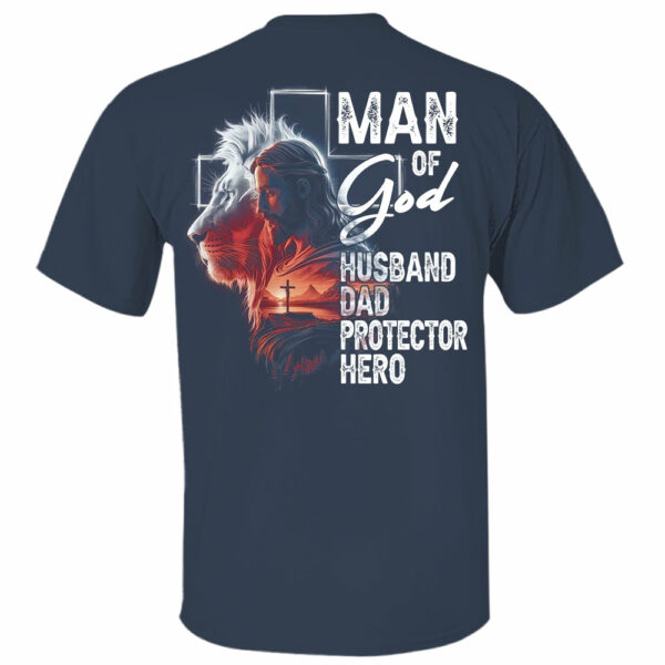 Man Of God Husband Dad Protector Hero, Personalized Shirt Gift For Dad, Father's Day Gift Do98 - Image 9