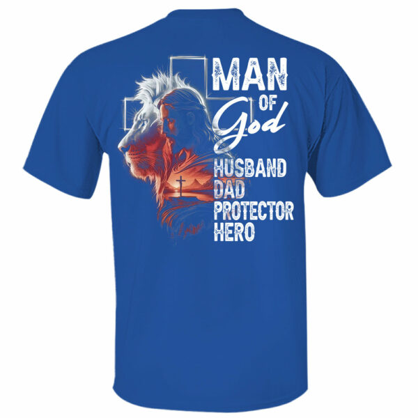 Man Of God Husband Dad Protector Hero, Personalized Shirt Gift For Dad, Father's Day Gift Do98 - Image 7