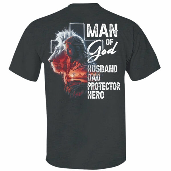 Man Of God Husband Dad Protector Hero, Personalized Shirt Gift For Dad, Father's Day Gift Do98 - Image 6