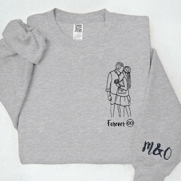 Matching Sweatshirts for Couples Custom Embroidered Sweaters Best Gift Idea for Him Her Girlfriend Boyfriend - Image 8