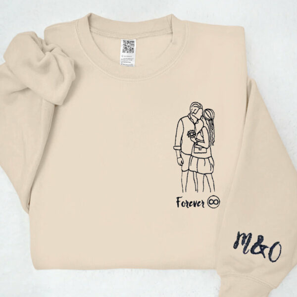 Matching Sweatshirts for Couples Custom Embroidered Sweaters Best Gift Idea for Him Her Girlfriend Boyfriend - Image 3