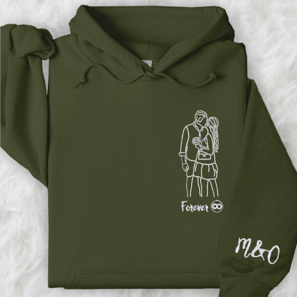 Matching Sweatshirts for Couples Custom Embroidered Sweaters Best Gift Idea for Him Her Girlfriend Boyfriend - Image 2