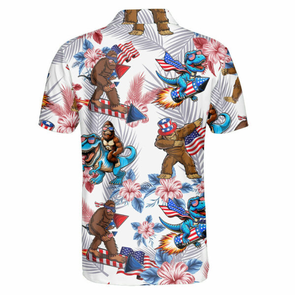 Mens Bigfoot Independence Day Polo Shirt - Image 4
