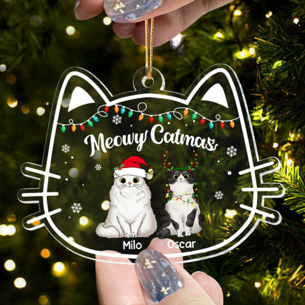 Meowy Catmas Personalized Christmas Ornament TT01 - Image 2