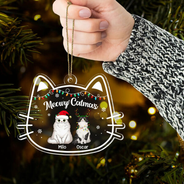 Meowy Catmas Personalized Christmas Ornament TT01 - Image 3
